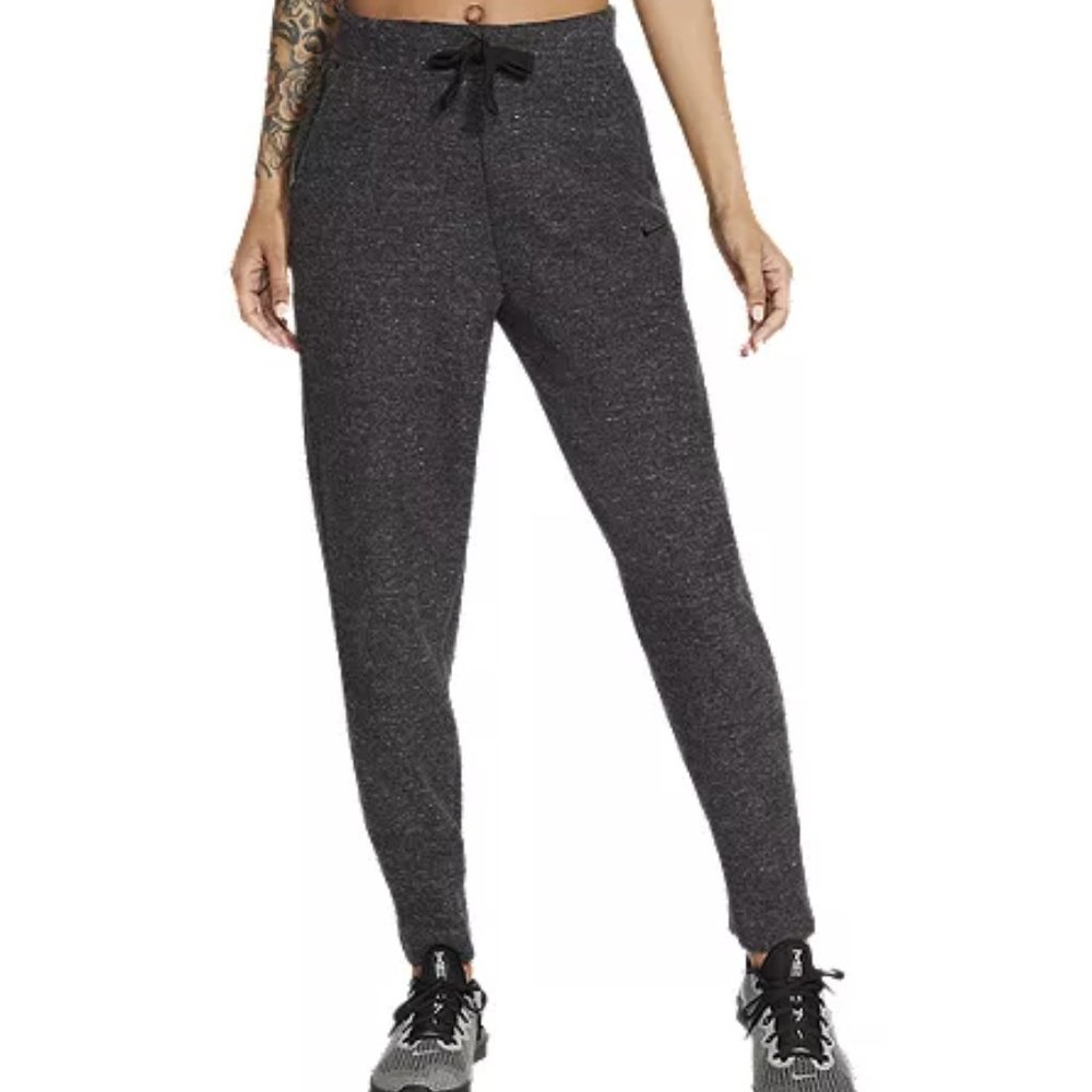 NIKE standard fit womens XXL casual pants dark grey salt and pepper sweatpants
